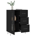 vidaXL Buffet noir 69 5x34x90 cm bois d'ingénierie