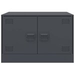 vidaXL Table basse anthracite 67x50x44 cm acier