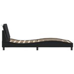 vidaXL Cadre de lit avec tête de lit Noir 90x200 cm Similicuir