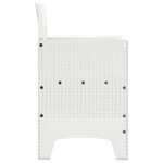 vidaXL Chaises de jardin avec coussins 2 Pièces Blanc Rattan Synthétique