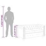 vidaXL Canapé Chesterfield à 2 places cuir synthétique blanc