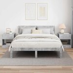 vidaXL Table d'appoint 2 Pièces Gris béton 40 5 x 40 x 45 cm