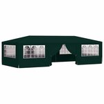 vidaXL Tente de réception avec parois latérales 4x9 m Vert 90 g/m²