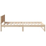 vidaXL Cadre de lit Naturel Bois massif 80 x 200 cm