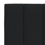 vidaXL Coussin de tête de lit noir 200 cm tissu
