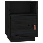 vidaXL Tables de chevet 2 Pièces Noir 40x34x55 cm Bois de pin massif