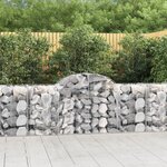 vidaXL Paniers à gabions arqués 12 Pièces 200x50x80/100 cm Fer galvanisé