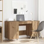 vidaXL Bureau chêne artisanal 140 x 50 x 75 cm Bois d'ingénierie
