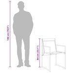 vidaXL Ensemble à manger de jardin 7 Pièces noir textilène