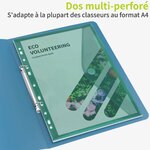 ACROPAQ 10 Pochettes Porte- documents Perforées A4 - 10 Chemises de Documents A4 Perforées avec Fermeture à Boucle et Crochet