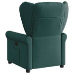 vidaXL Fauteuil inclinable Vert foncé Tissu