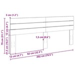 vidaXL Tête de lit 200 cm bois massif de chêne