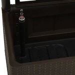 vidaXL Lit surélevé de jardin et treillis et système d'arrosage Moka