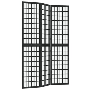 vidaXL Cloison de séparation pliable 3 panneaux 120x170 cm Noir