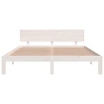 vidaXL Cadre de lit Blanc Bois de pin massif 160x200 cm