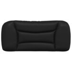 vidaXL Coussin de tête de lit noir 80 cm similicuir