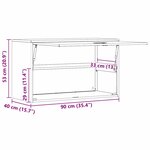 vidaXL Armoire murale pour garage Noir 90 x 40 x 53 cm