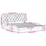vidaXL Cadre de lit sans matelas taupe 160x200 cm tissu