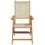 vidaXL Ensemble de salle à manger pour jardin 7 Pièces Beige