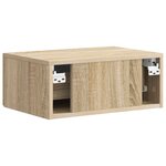 vidaXL Cabinet de chevet mural 2 Pièces Chêne Sonoma 49 x 34 5 x 20 cm