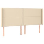 vidaXL Sommier à lattes de lit matelas LED Crème 200x200 cm Tissu