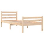 vidaXL Cadre de lit Bois massif 100x200 cm