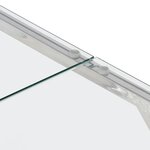 vidaXL Table basse argenté acier inoxydable et verre trempé