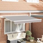 vidaXL Auvent Rétractable Gris clair 250 x 200 cm Polyester  Aluminium