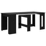 vidaXL Table à dîner 180 x 85 x 75 cm Bois d'ingénierie Chêne noir
