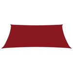 Vidaxl voile de parasol tissu oxford rectangulaire 6x8 m rouge