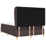 Lit avec sommier tapissier et matelas vidaXL Marron foncé 140x200 cm Tissu