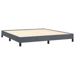 vidaXL Cadre de lit gris foncé 193x203 cm velours