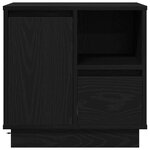 vidaXL Table de chevet avec LED en chêne noir 50x34 5x50 cm