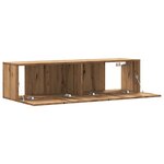 vidaXL Meuble TV mural chêne artisanal 120x30x30 cm bois d'ingénierie