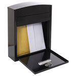 Boîte aux Lettres en Acier  Compact E5734  Anti-pluie  Noir