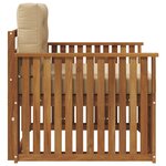 vidaXL Canapé d’extérieur Bois d'acacia massif et polyester