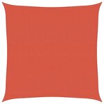vidaXL Voile d'ombrage 160 g/m² Terre cuite 6x6 m PEHD