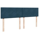 vidaXL Sommier à lattes de lit et matelas bleu 180x200 cm velours