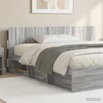 vidaXL Cabinet de Tête de Lit Sonoma gris Bois d'ingénierie