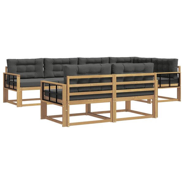 vidaXL Ensemble de canapés d'extérieur 6 Pièces Blanc et anthracite