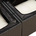 vidaXL Salon de jardin 5 Pièces avec coussins noir résine tressée