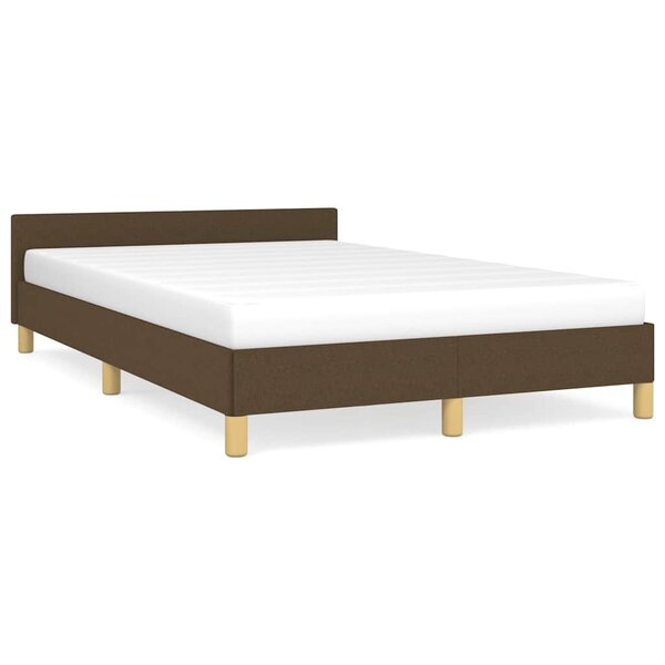 vidaXL Cadre de lit sans matelas marron foncé 120x200 cm tissu