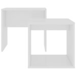vidaXL Ensemble de table basse Blanc 48x30x45 cm Bois d'ingénierie
