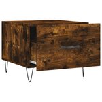 vidaXL Tables basses 2 Pièces chêne fumé 50x50x40 cm bois d'ingénierie