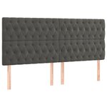 vidaXL Sommier à lattes de lit et matelas Gris foncé 180x200cm Velours