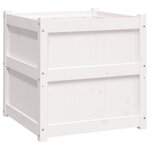 vidaXL Jardinière blanc 60x60x60 cm bois de pin massif