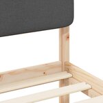 vidaXL Cadre de lit avec tête de lit rembourrée Gris foncé