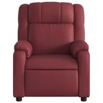 vidaXL Fauteuil inclinable Rouge bordeaux Similicuir