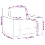 vidaXL Canapé Blanc 99 x 78 x 84 cm tissu