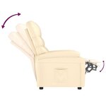 Vidaxl fauteuil inclinable crème similicuir